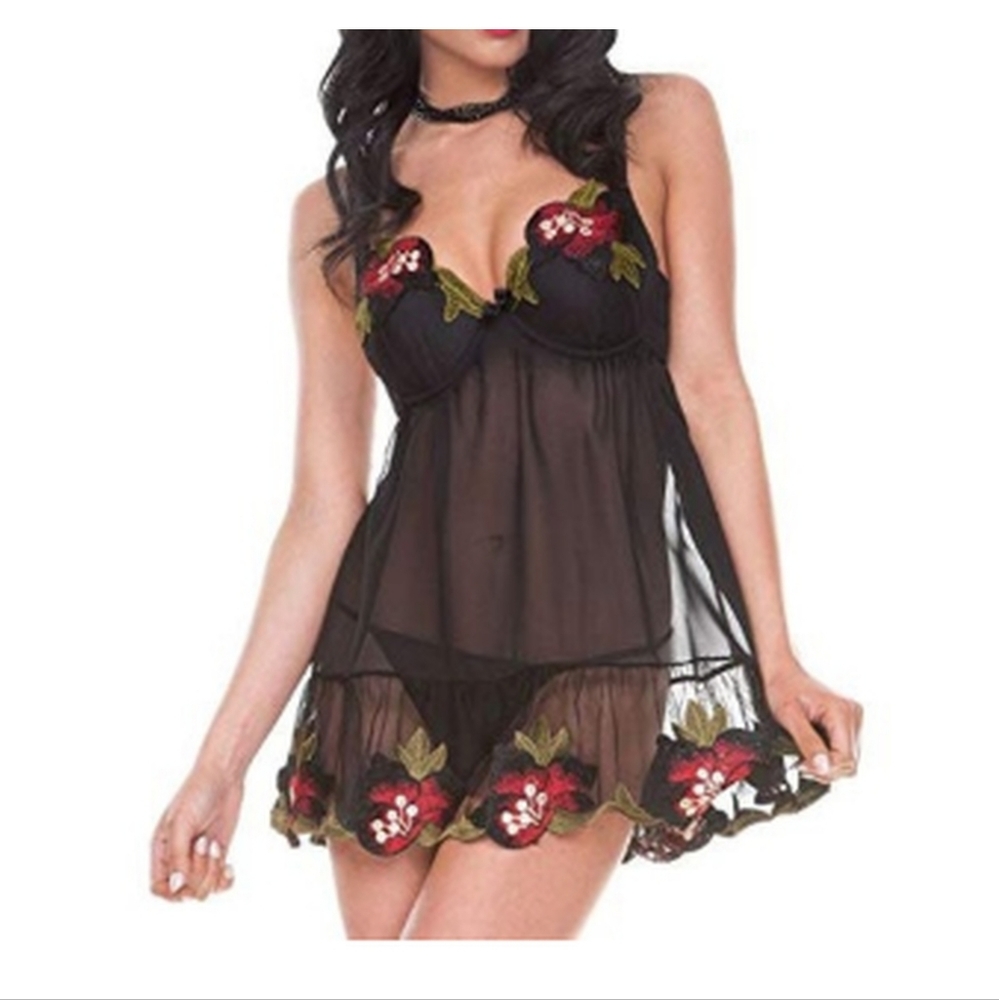 Bedtime Stories Hibiscus  Babydoll Lingerie